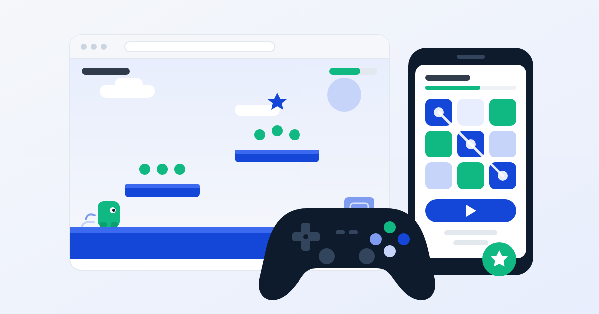 Minh họa phát triển game cho web, điện thoại, quảng bá thương hiệu và đào tạo