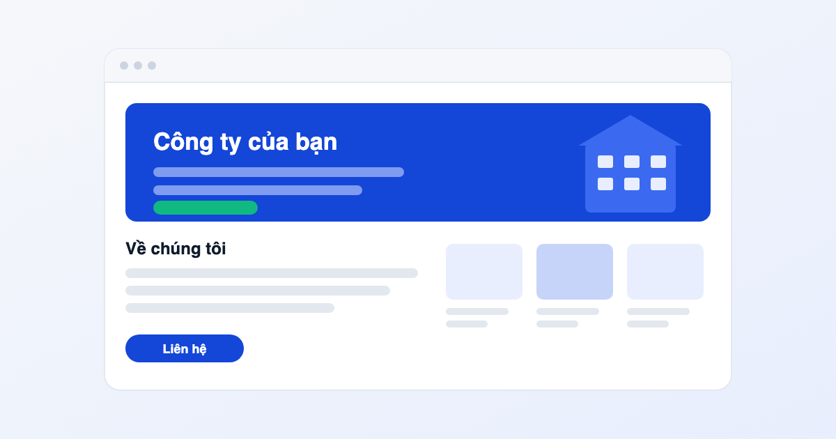 Minh họa website giới thiệu doanh nghiệp