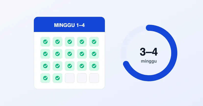 Ilustrasi kalender dan perkiraan waktu pembuatan website