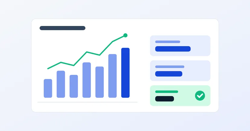 Minh họa bảng điều khiển thống kê website với biểu đồ khách truy cập và yêu cầu báo giá