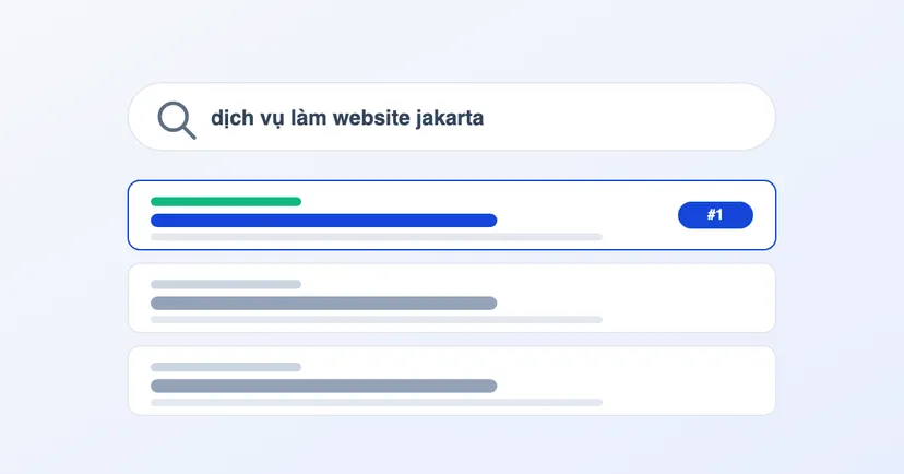 Minh họa kết quả tìm kiếm Google với website ở vị trí đầu tiên